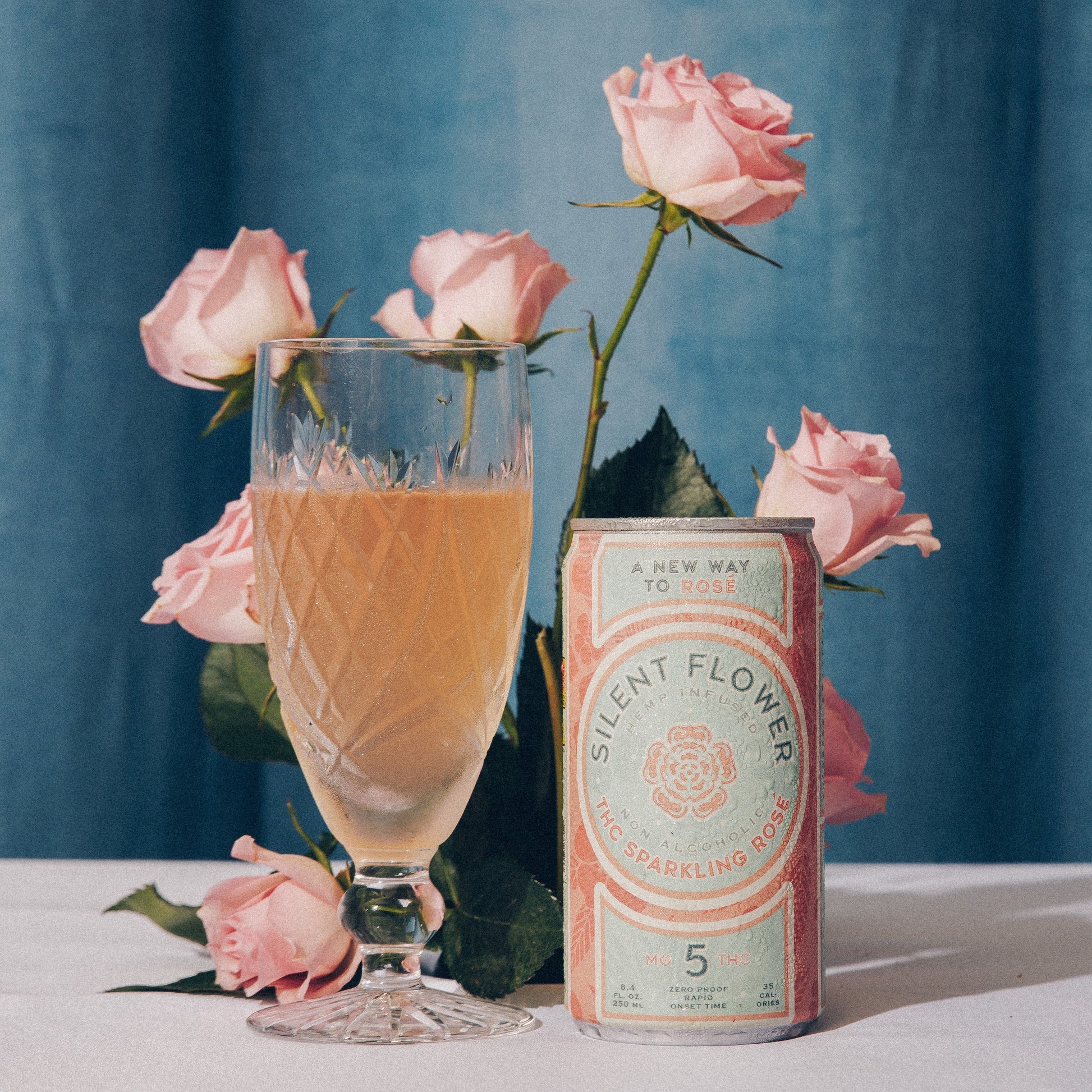 Sparkling Non-Alcoholic THC Rosé